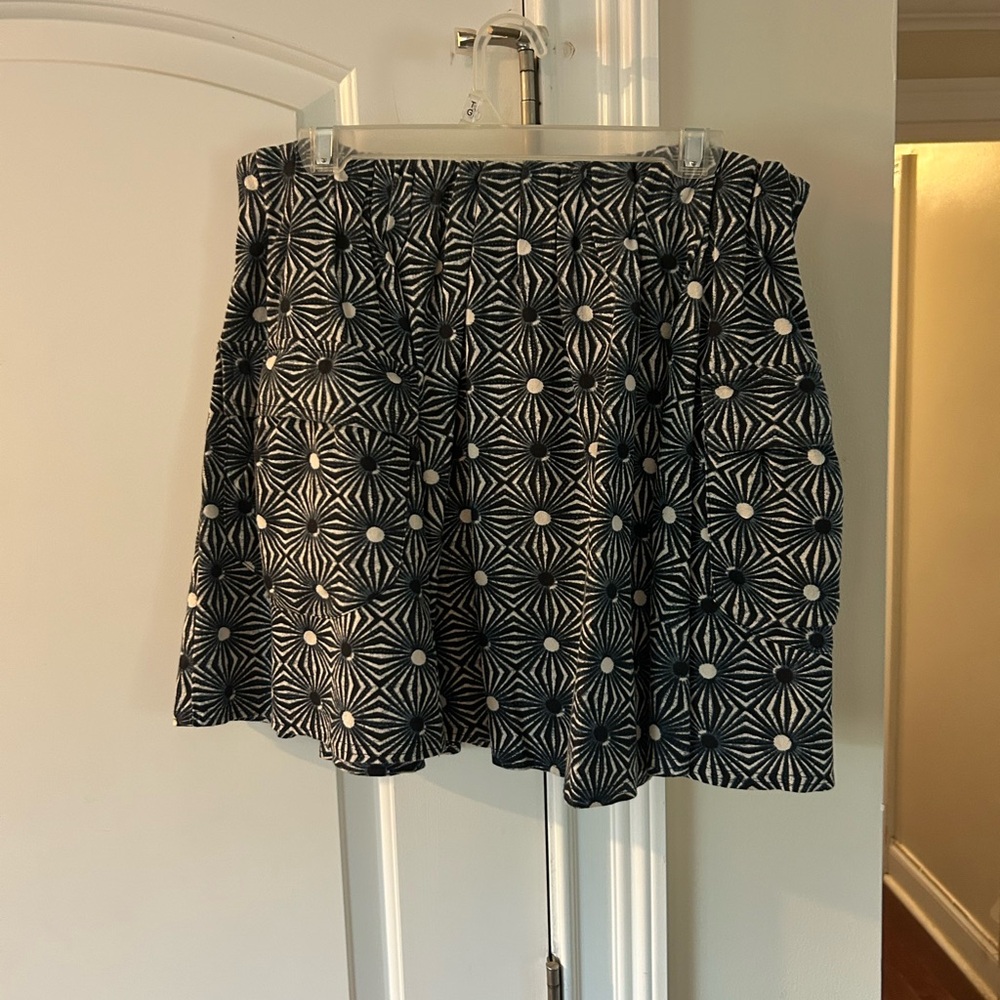 Free People Black and White Bubble Mini Skirt